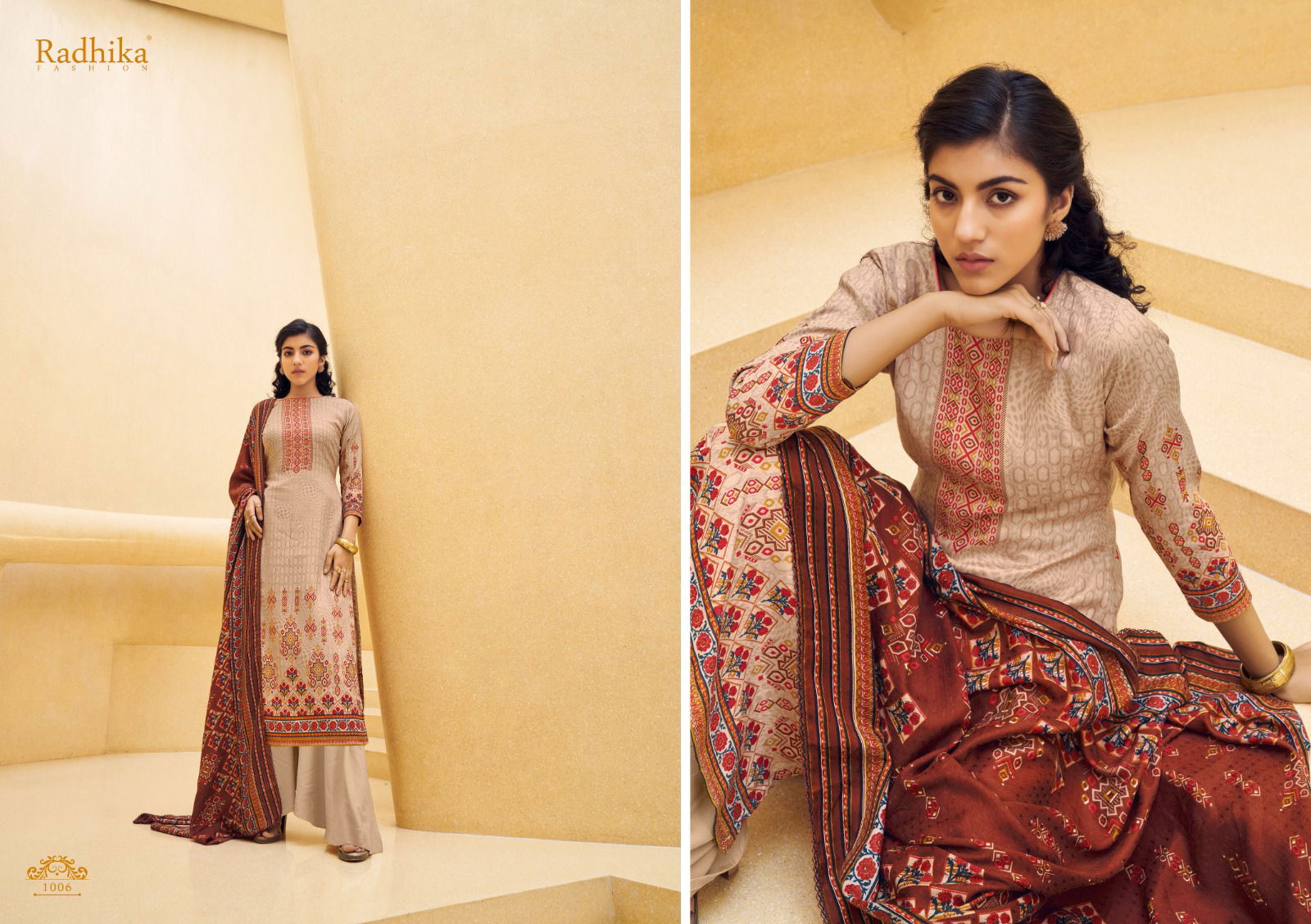 Sumyra Roohi Pashmina Printed Dress Material